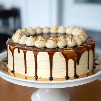 Pandan Gula Melaka Cake (slice)